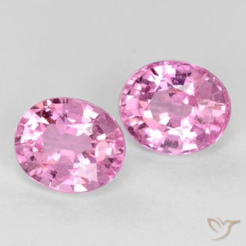 0.96 ctw Pink Sapphire Stones, Natural Sapphire in Oval Facet Shape for Sale