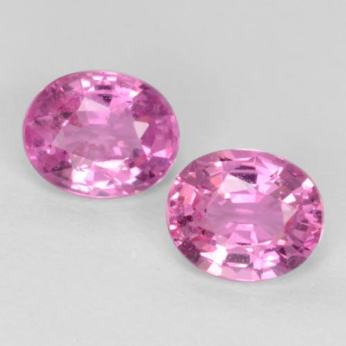 Intense Pink Saphir Edelstein - 0.4ct Oval facettiert (ID: 547781)