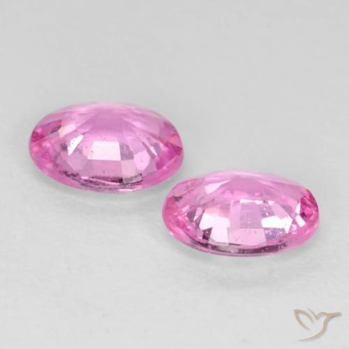 Sapphire Gemstones in 5 x 4 mm (calibrated) Size for Sale, Sapphire Stones in Intense Pink Color