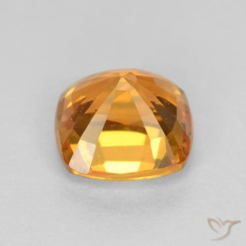 Sapphire Gemstone in 4.3 x 4.2 mm Size for Sale, Sapphire Stone in Dark Orange-Gold Color
