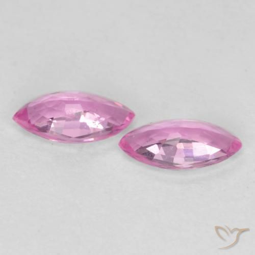 Sapphire Gemstones in 5.2 x 2.7 mm Size for Sale, Sapphire Stones in Purple-Pink Color
