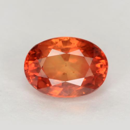 Medium Orange Сапфир Камень - 0.7ct Фасетный Овал (ID: 549009)