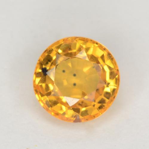 Naranja dorado Zafiro Gema - 0.7ct Faceta Redonda (ID: 549010)