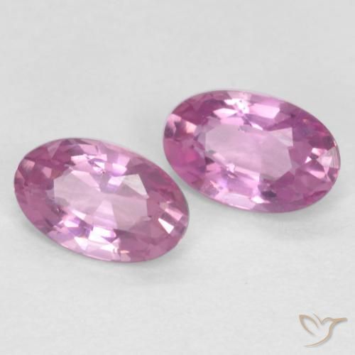 0.56 ctw Pink Sapphire Stones, Natural Sapphire in Oval Facet Shape for Sale
