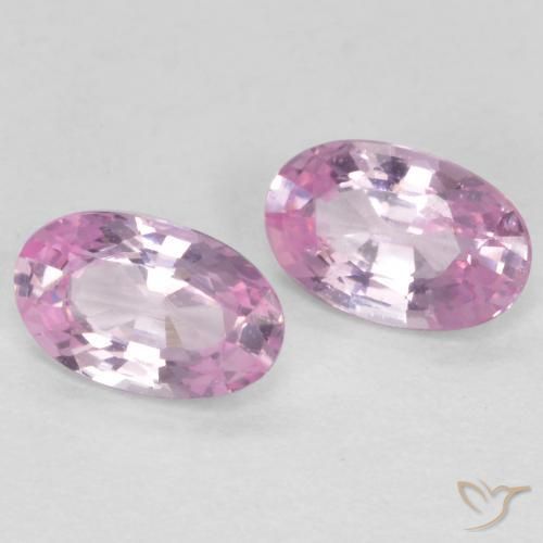 0.55 ctw Pink Sapphire Stones, Natural Sapphire in Oval Facet Shape for Sale