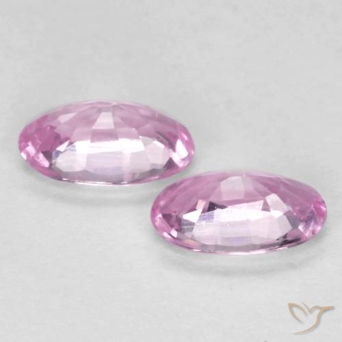 Sapphire Gemstones in 5 x 3.1 mm Size for Sale, Sapphire Stones in Very Light Royal Purple Pink Color