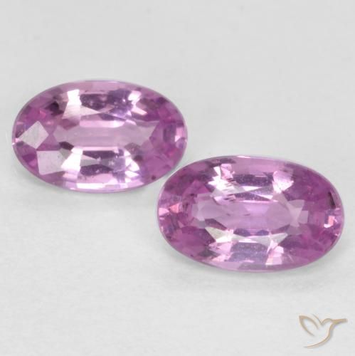 0.59 ct Purple Sapphire, 5 x 3.1 mm Oval Cut From Tanzania, Photo A
