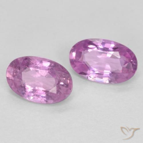0.60 ctw Purple Sapphire Stones, Natural Sapphire in Oval Facet Shape for Sale