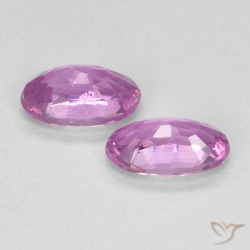 Sapphire Gemstones in 4.8 x 3.2 mm Size for Sale, Sapphire Stones in Medium-Light Purple Color