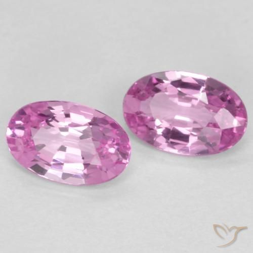 0.53 ctw Purple Sapphire Stones, Natural Sapphire in Oval Facet Shape for Sale