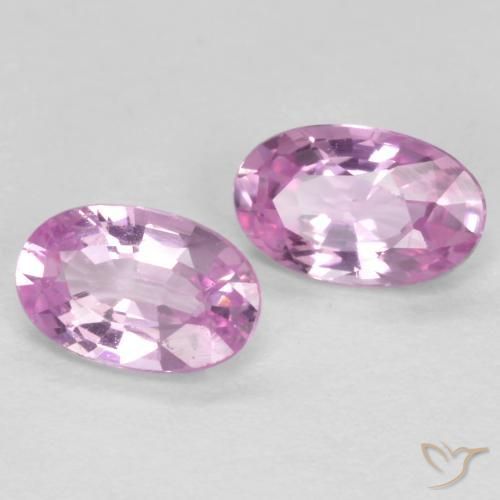 0.56 ctw Purple Sapphire Stones, Natural Sapphire in Oval Facet Shape for Sale