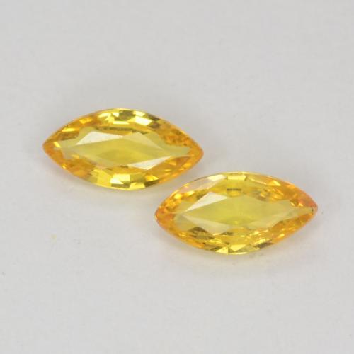 Honey Yellow Сапфир Камень - 0.2ct Фасетная Маркиза (ID: 549190)