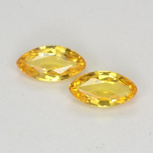 Gelblich Gold Saphir Edelstein - 0.2ct Marquiseschliff (ID: 549192)