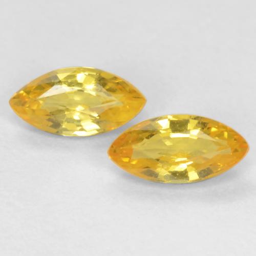 Honey Yellow Сапфир Камень - 0.2ct Фасетная Маркиза (ID: 549197)