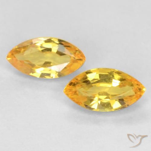 Golden Sapphire Gem - 0.2ct Marquise Facet (ID: 549198)