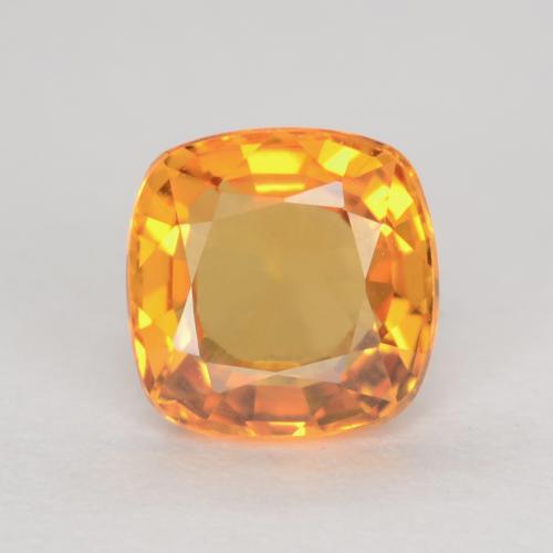 Naranja medio Zafiro Gema - 0.6ct Corte en Forma Cojín (ID: 550413)