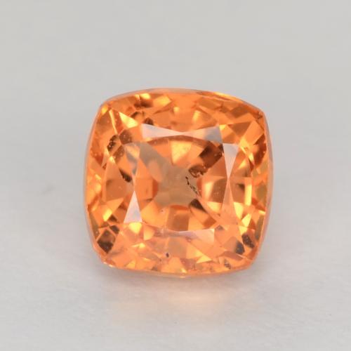 Bright Orange Sapphire Gem - 0.7ct Cushion-Cut (ID: 550418)