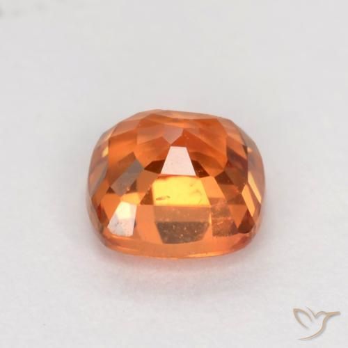 Sapphire Gemstone in 4.3 x 4.3 mm Size for Sale, Sapphire Stone in Bright Orange Color