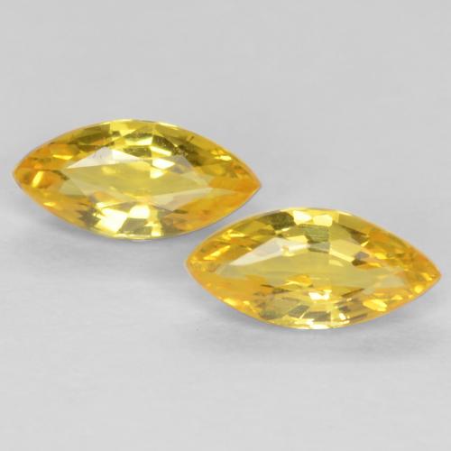 Golden Sapphire Gem - 0.2ct Marquise Facet (ID: 550513)