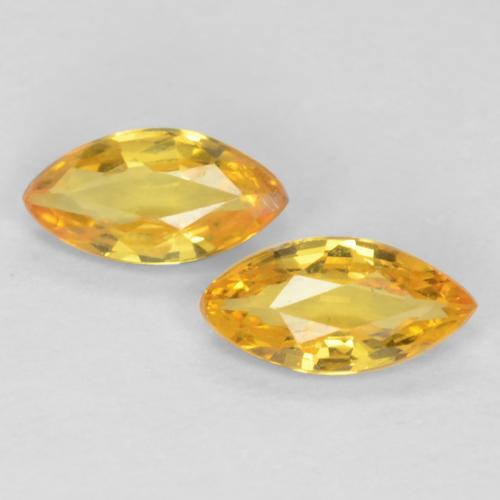 Golden Sapphire Gem - 0.2ct Marquise Facet (ID: 550518)