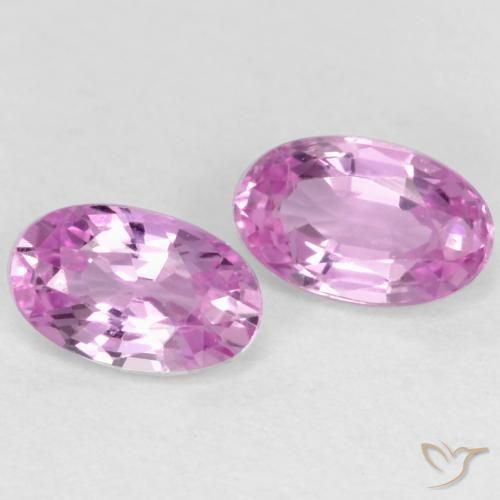 0.59 ctw Purple Sapphire Stones, Natural Sapphire in Oval Facet Shape for Sale