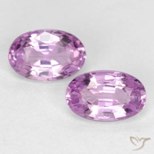 0.65 ct Violet Sapphire, 5 x 3.1 mm Oval Cut From Tanzania, Photo A