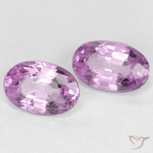 0.65 ctw Violet Sapphire Stones, Natural Sapphire in Oval Facet Shape for Sale