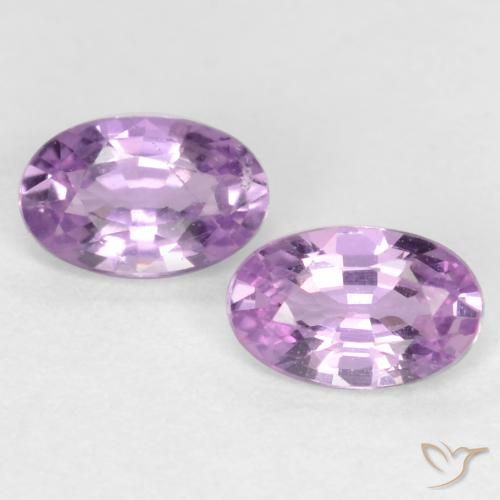 0.54 ct Violet Sapphire, 4.9 x 3.1 mm Oval Cut From Tanzania, Photo A