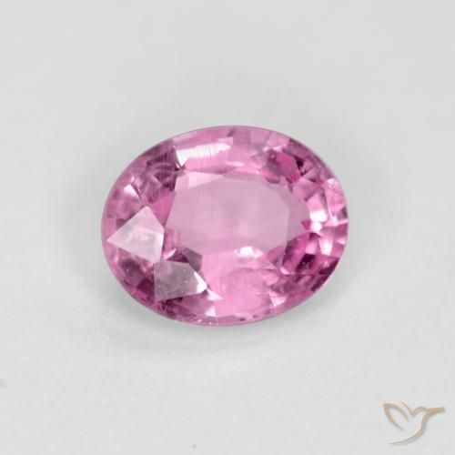 0.45 ct Pink Sapphire Stone, Natural Sapphire in Oval Facet Shape for Sale