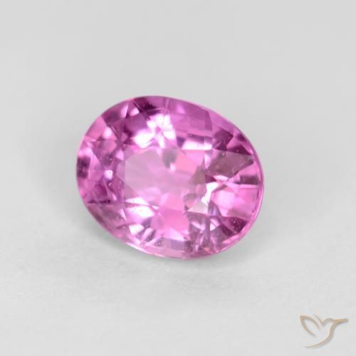 0.54 ct Purple Sapphire Stone, Natural Sapphire in Oval Facet Shape for Sale