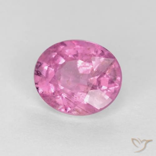 0.43 ct Pink Sapphire Stone, Natural Sapphire in Oval Facet Shape for Sale