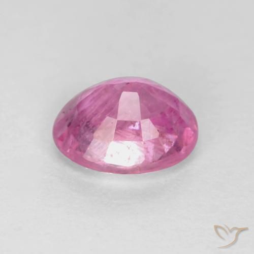 Sapphire Gemstone in 4.8 x 4 mm Size for Sale, Sapphire Stone in Intense Pink Color