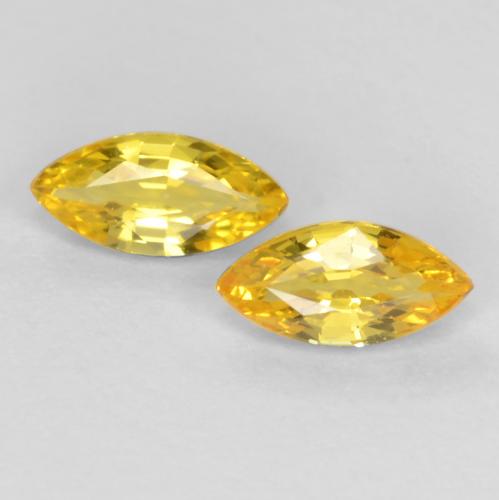 Dorado Zafiro Gema - 0.2ct Forma marquesa (ID: 550780)