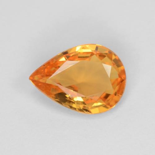 Naranja oscuro Zafiro Gema - 0.8ct Corte en forma de pera (ID: 550798)