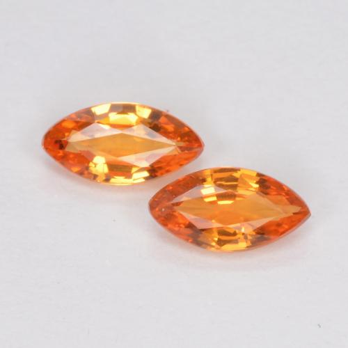 Naranja claro Zafiro Gema - 0.2ct Forma marquesa (ID: 551294)