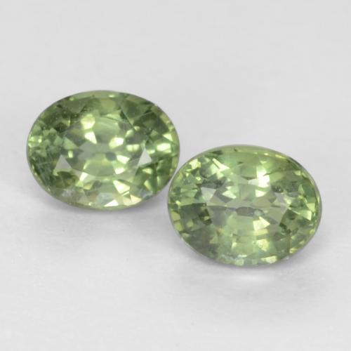 Light Sage Green Сапфир Камень - 0.3ct Фасетный Овал (ID: 551320)