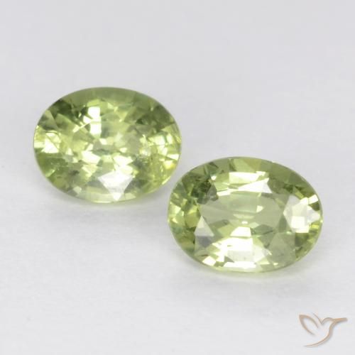 Medium Green Sapphire Gem - 0.2ct Oval Facet (ID: 551321)