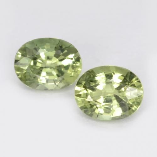 Medium Green Сапфир Камень - 0.2ct Фасетный Овал (ID: 551323)
