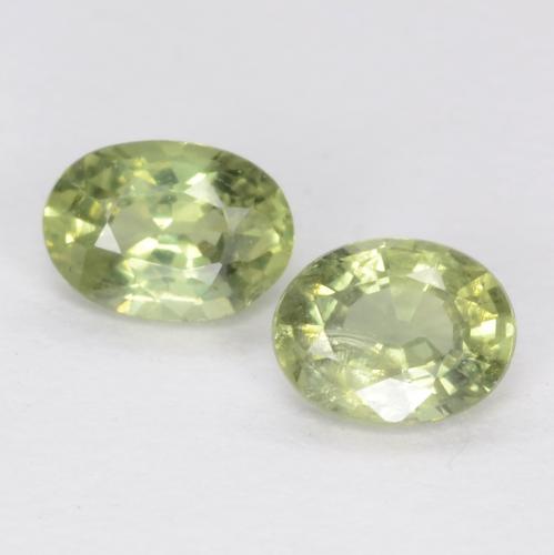 Medium Green Сапфир Камень - 0.2ct Фасетный Овал (ID: 551328)