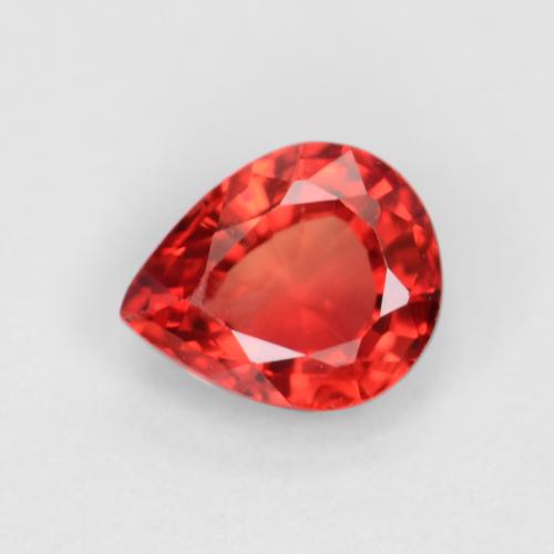 Bright Red Sapphire Gem - 0.4ct Pear Facet (ID: 551331)