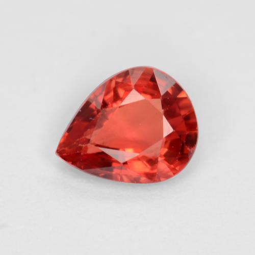 Rojo carmesí claro Zafiro Gema - 0.4ct Corte en forma de pera (ID: 551339)