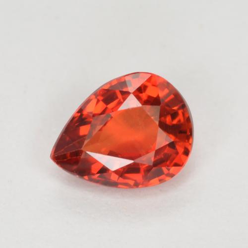 Rojo medio Zafiro Gema - 0.5ct Corte en forma de pera (ID: 551452)