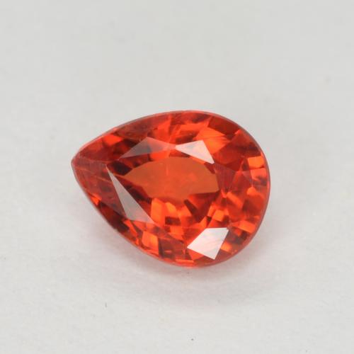 Intense Red Sapphire Gem - 0.4ct Pear Facet (ID: 551453)