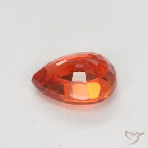 Sapphire Gemstone in 4.6 x 3.6 mm Size for Sale, Sapphire Stone in Medium Red Color