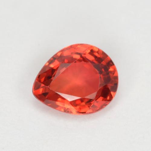Fire Red Sapphire Gem - 0.4ct Pear Facet (ID: 551457)