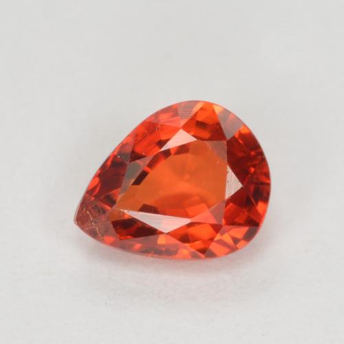 Bright Crimson Red Сапфир Камень - 0.4ct Фасетная Груша (ID: 551458)