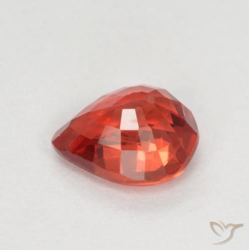 Sapphire Gemstone in 4.8 x 4 mm Size for Sale, Sapphire Stone in Medium Red Color