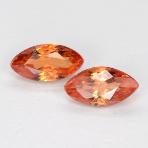 Medium Orange Сапфир Камень - 0.3ct Фасетная Маркиза (ID: 551488)