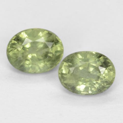 Verde salvia muy claro Zafiro Gema - 0.2ct Forma ovalada (ID: 551497)