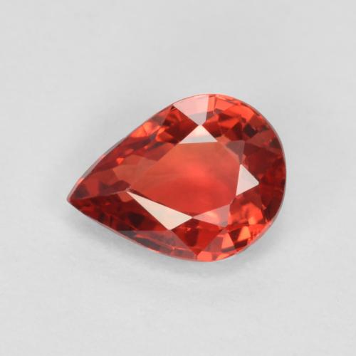 Rojo claro Zafiro Gema - 0.4ct Corte en forma de pera (ID: 551625)